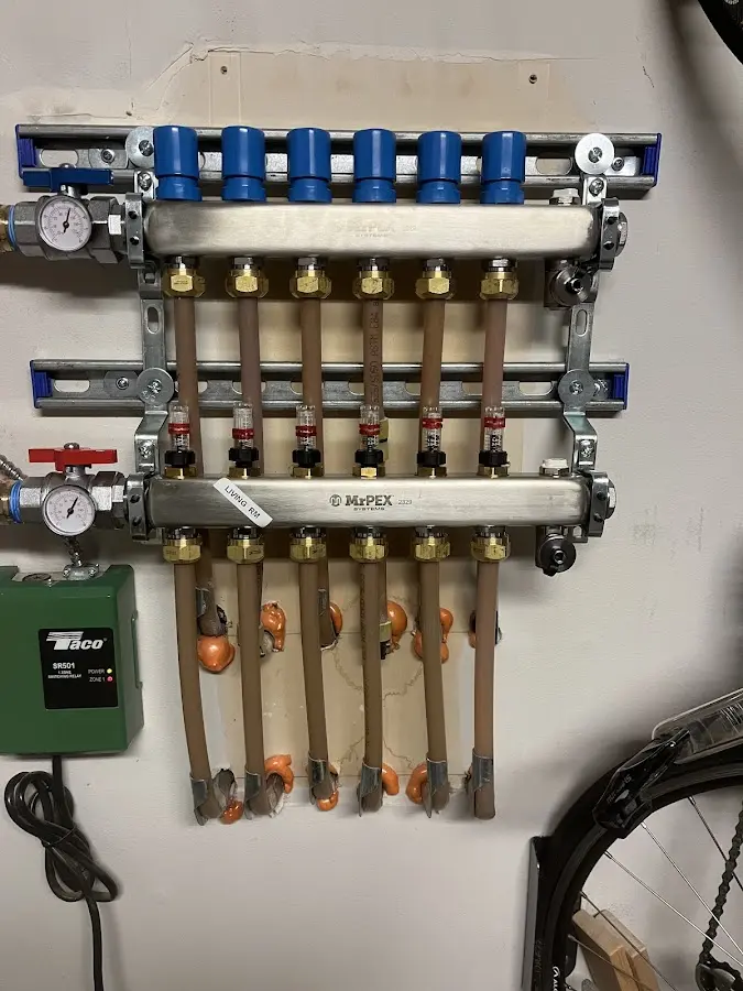 Plumber performing Gas Line Installation at a residential property in Union